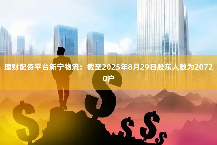 理财配资平台新宁物流：截至2025年8月29日股东人数为20720户